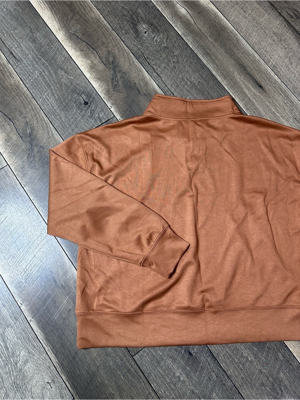 White Birch Rust Button Neck Pullover - Picture 7 of 8